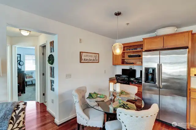 Dining room and desk/work area