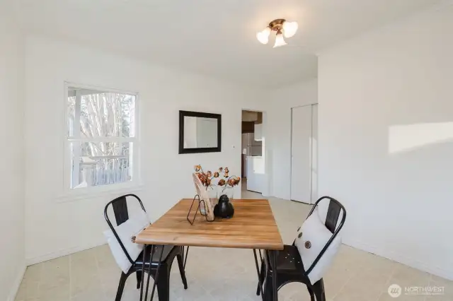 Dining room off the living room