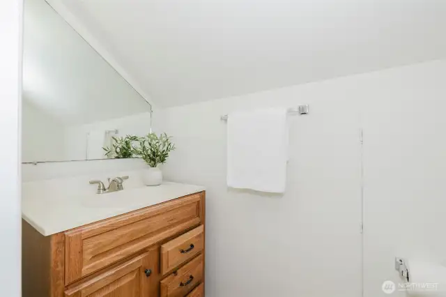 Upper level half bath