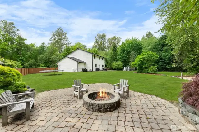 Fire Pit Area in Back Yard