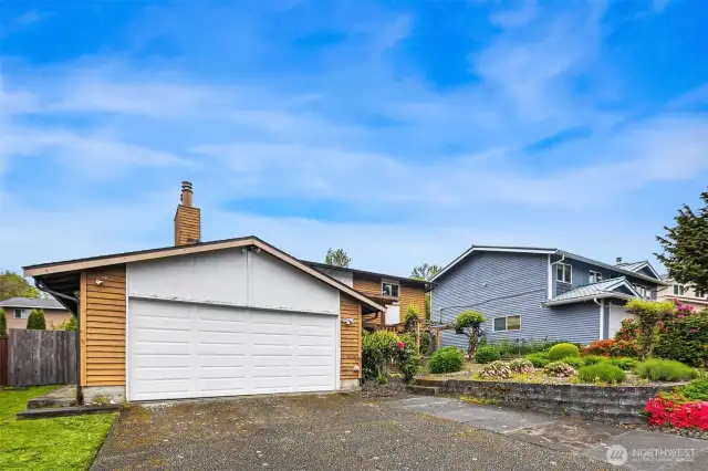 Spacious attached garage.