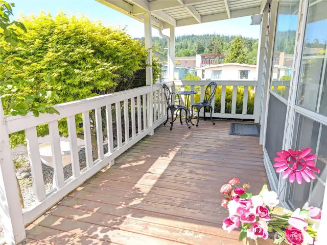 Enjoy the covered porch all year round!
