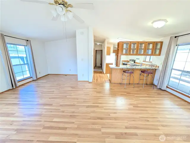 New laminate flooring in Living room/entry way