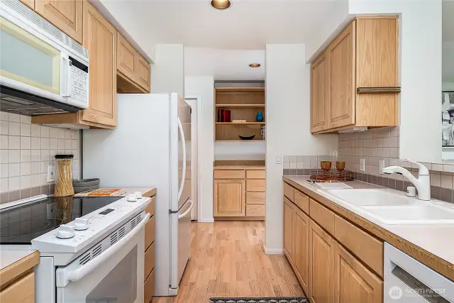 Functional open kitchen area