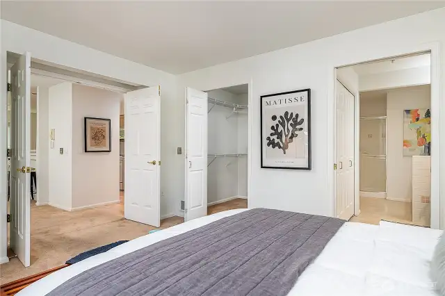 French doors lead into Primary bedroom