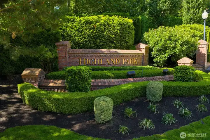 Beautiful Highland Park Entrance
