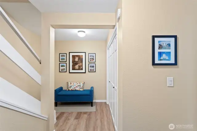 There's no shortage of storage space in this home. There's even another wall of closets in the lower level hallway.