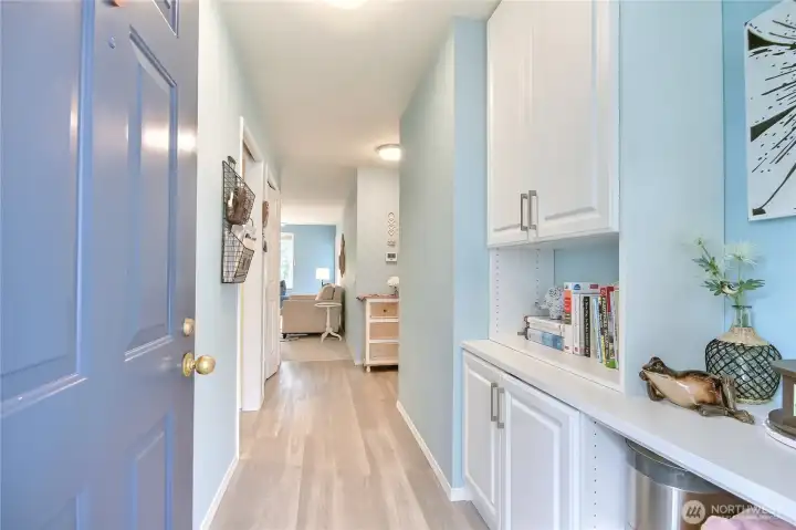 foyer with built in storage