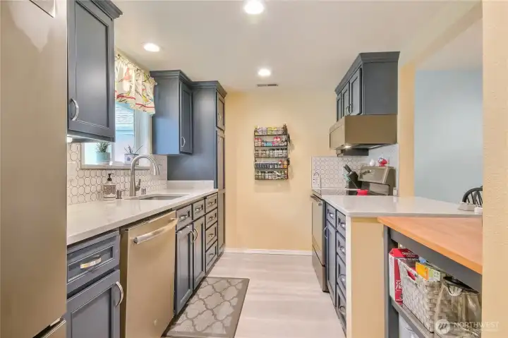 kitchen with refaced cabinets