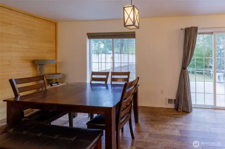 Dining Room with Slider to back deck