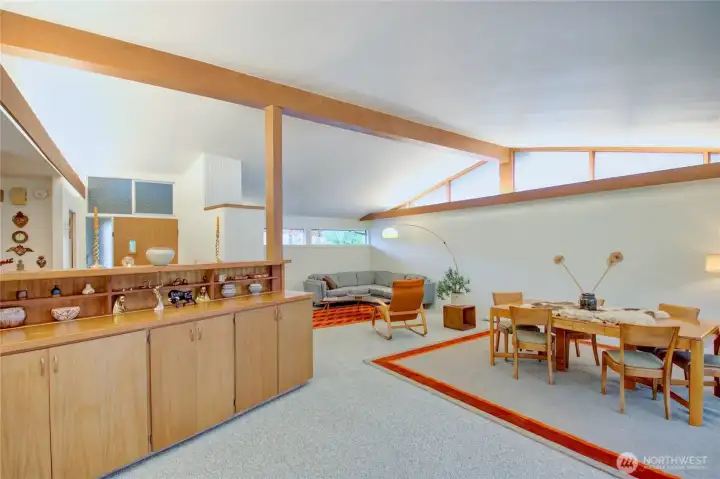 Open living/dining room