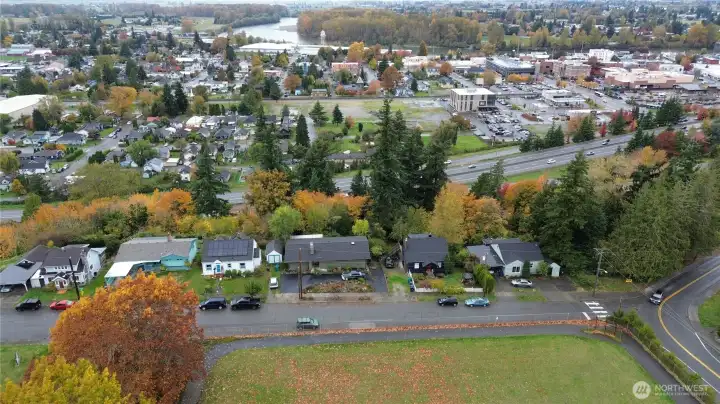 View of area from above Lincoln Elementary School