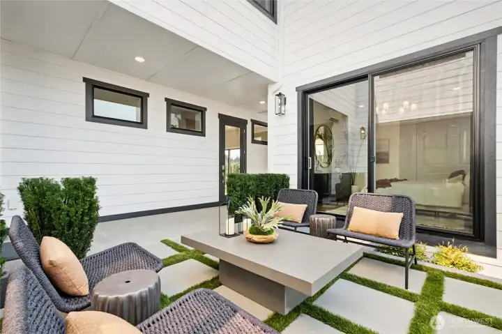 Courtyard looking into guest suite. Model Home pictures for illustration only. Colors and features may vary