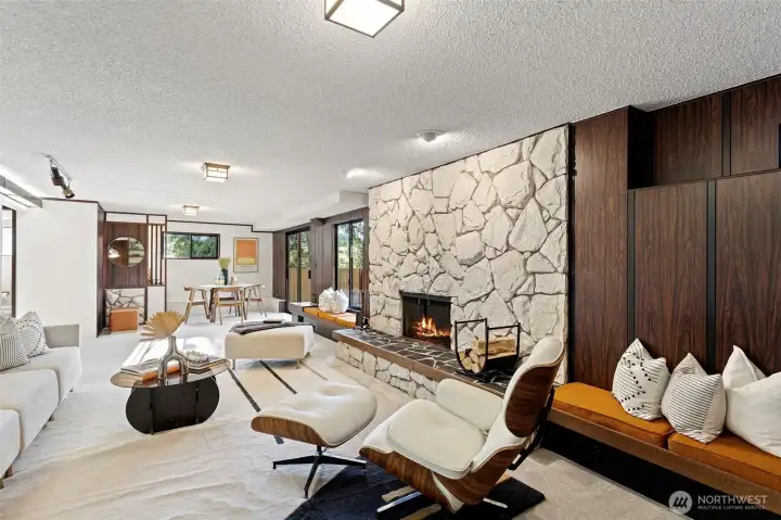 The lower level rec room has a sliding glass door connecting you to the private backyard with firepit.