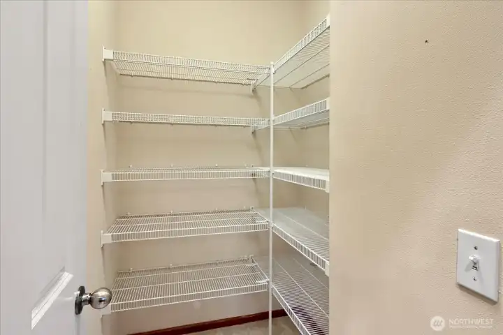 Pantry with Built in Shelving