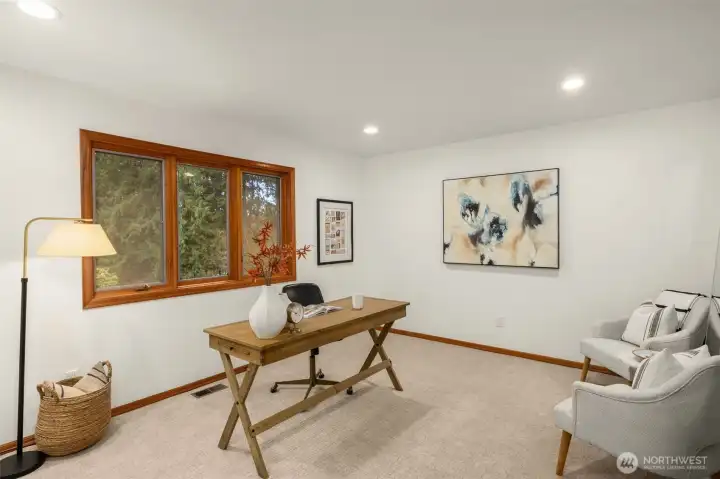 Enjoy a second office on the upper level