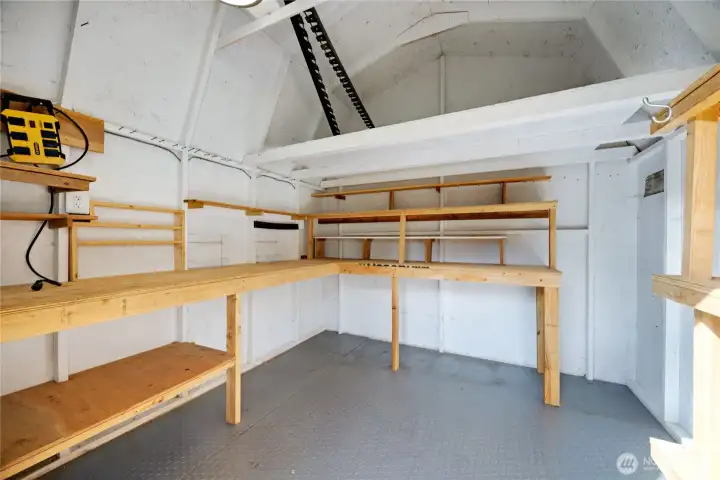 Inside the storage unit.