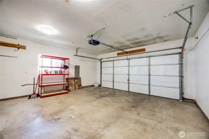 The spacious 2 car garage.