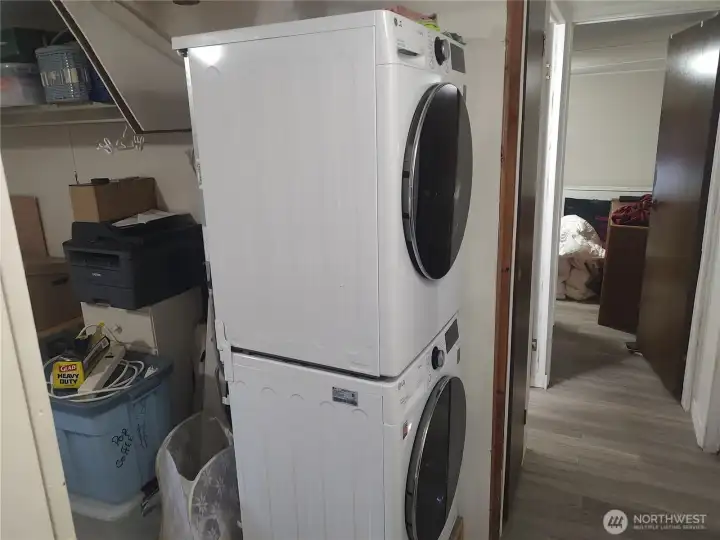 Newer stacked washer and dryer stay