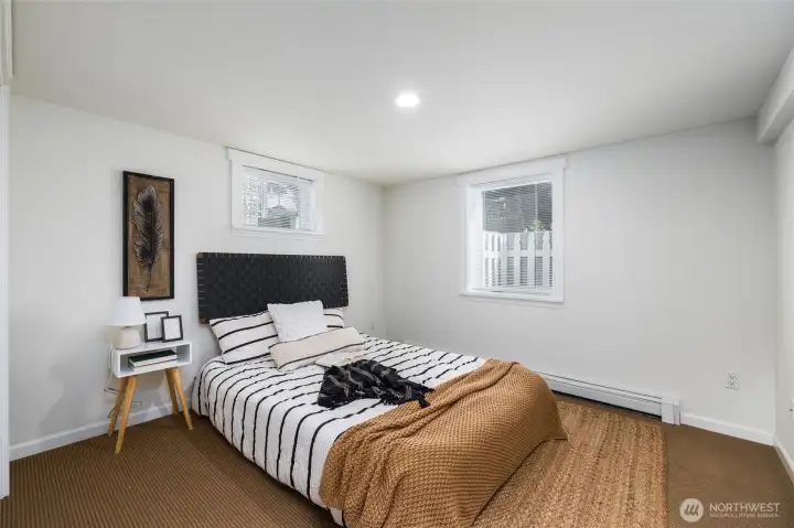 Lower level bedroom could also be used as an office or exercise room.