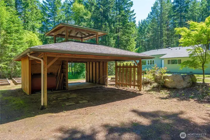 Another view of the detached multi-purpose structure. Another view of the detached multi-purpose structure.