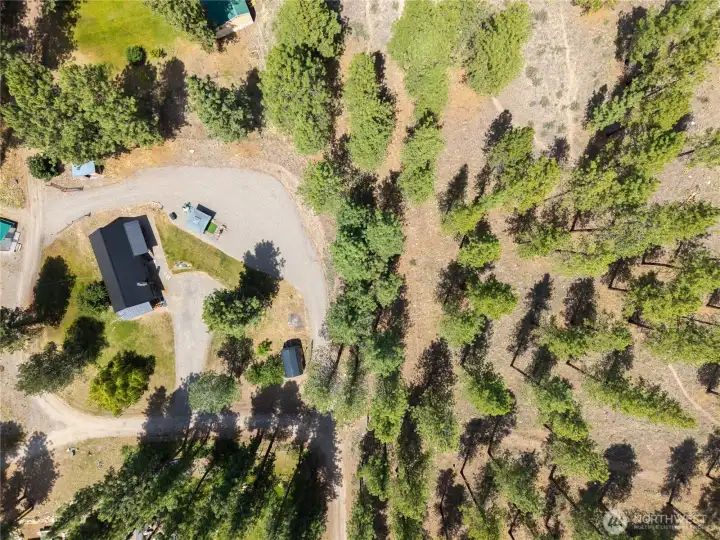 Property boarding public land.