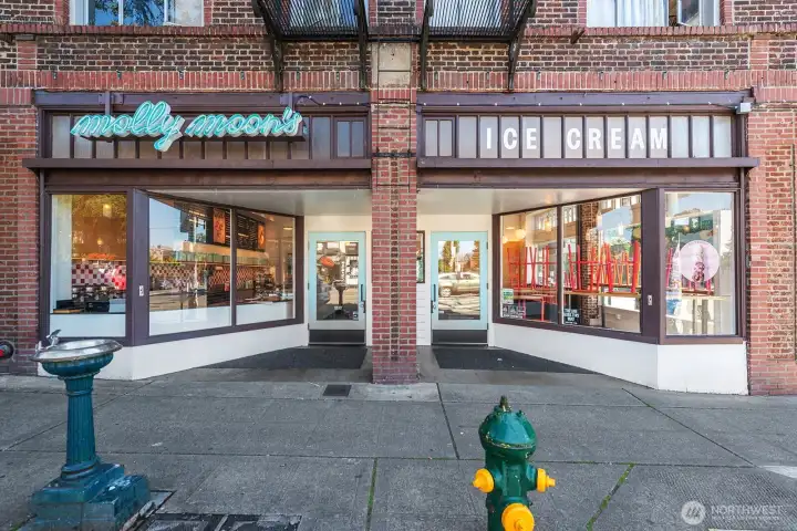 Molly Moon's Ice Cream, located on the NE corner of "The Junction"
