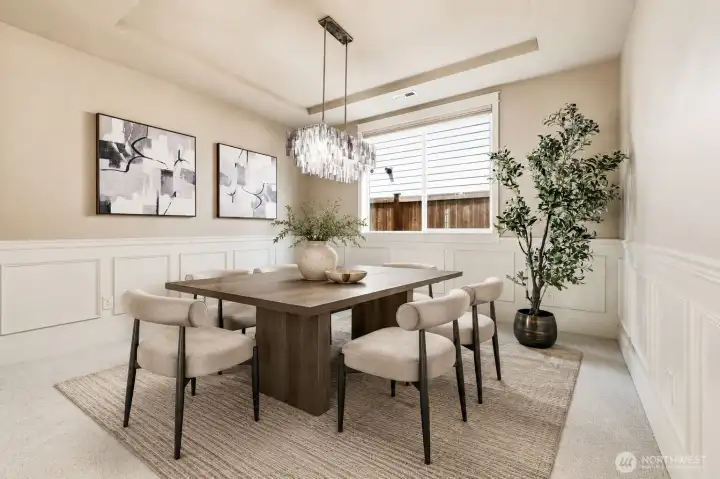 Virtually Staged Dining Room