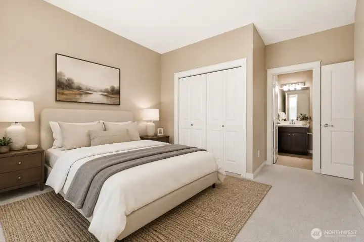 Virtual staged - guestsuite on second floor