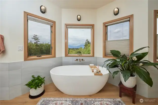 Note the two-way blinds! Ideal for taking in the view while maintaining maximum privacy.