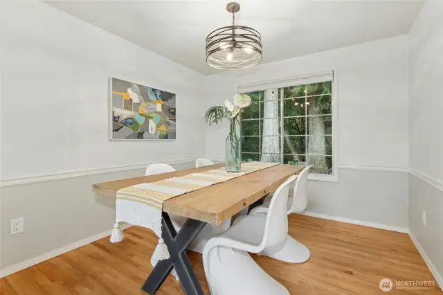 Formal dining room with fantastic outdoor views.