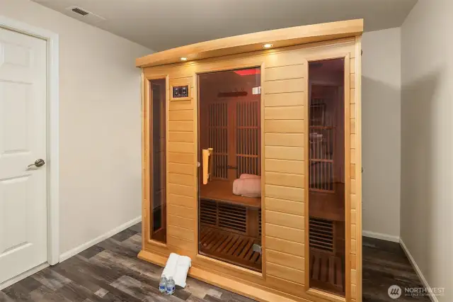 Indoor sauna for ultimate relaxation.