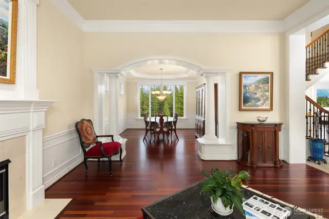 Brazilian cherry hardwoods flow throughout.