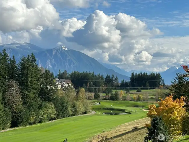 Golf Course and Mount Si Views from Back Deck