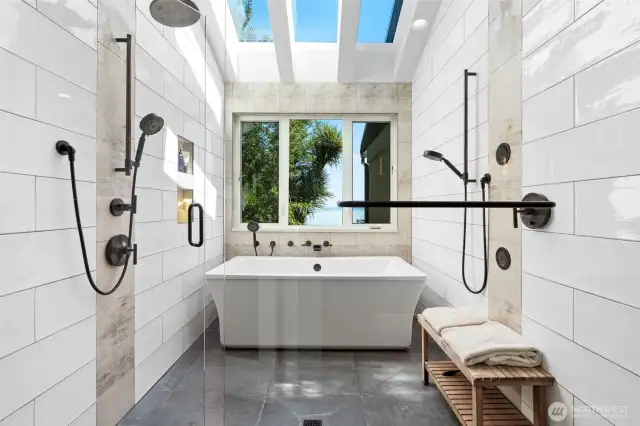 Spa like primary bath.