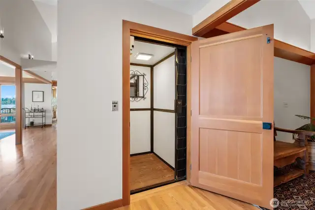 Elevator for no stair mobility throughout the entire home!