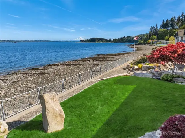 So rare to find this much flat, useable yard area at water's edge.