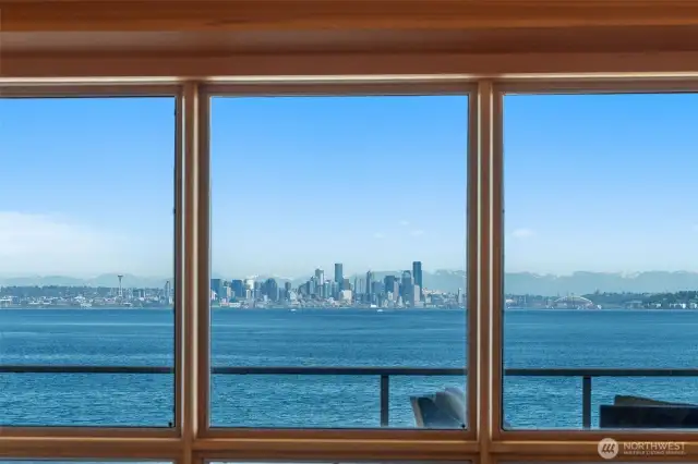 Seattle and Cascade mountain views from the main floor.