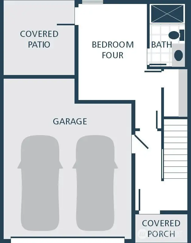 Image is a rendering. Photographs are for illustrative purposes only. Features, finishes, interior/exterior colors, landscaping and floorplan shown may vary from actual homes built.