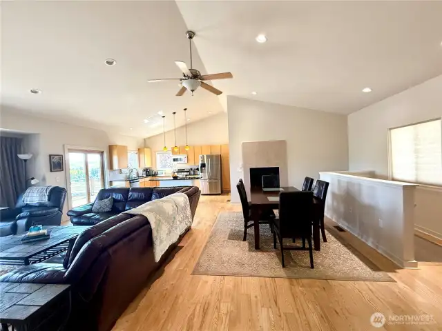 Open-Concept Living Room, Kitchen, and Dining Room