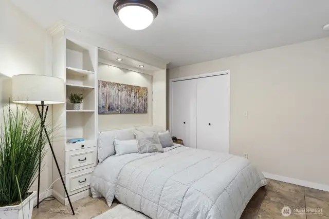 2nd bedroom or den has a built-in Murphy bed.