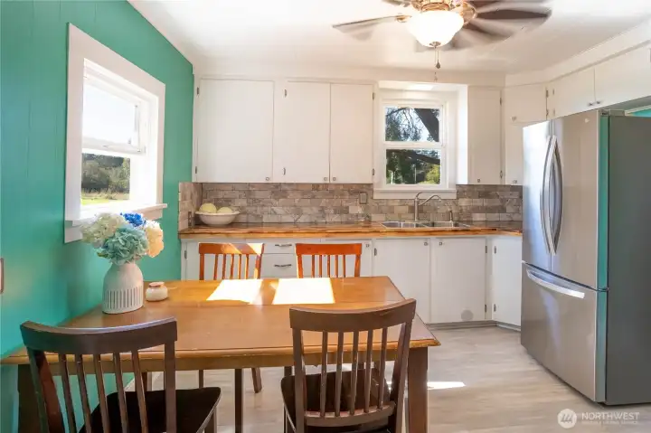Pleasant kitchen area.