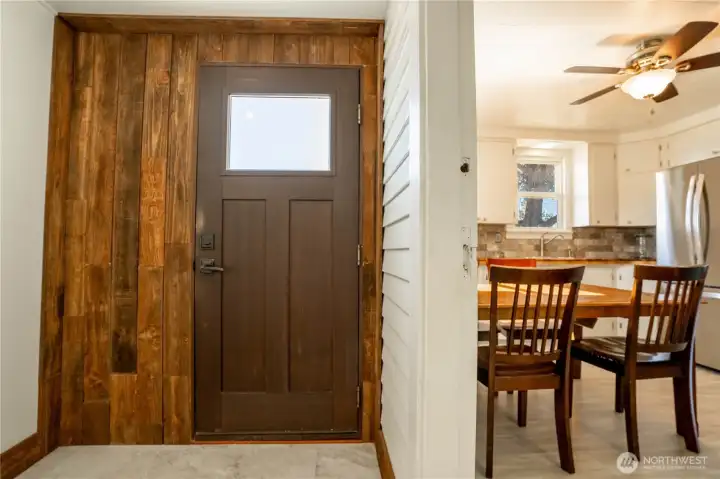 Front entry room.  There is lots of space for shoes, coats and more here.