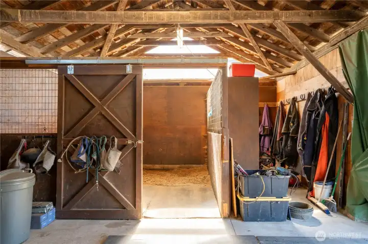 Tackroom/shop and one of the stalls.