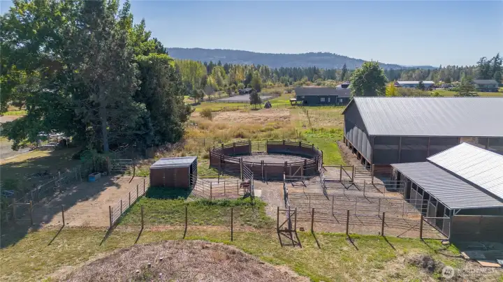East side of the paddocks with a little round pen for training.