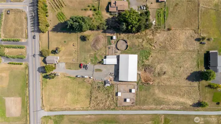 The right one third of the property here, to the south, is the upper pasture and could be where a home could be built.  The entry to this home would be from the shared easement here at the bottom.