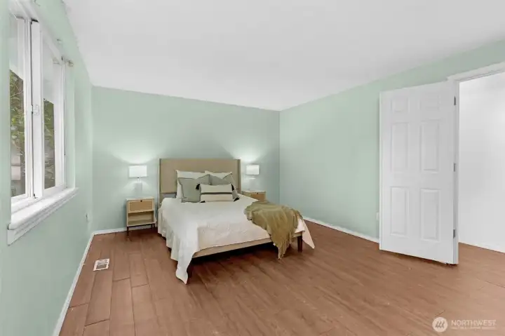 Primary suite with french doors