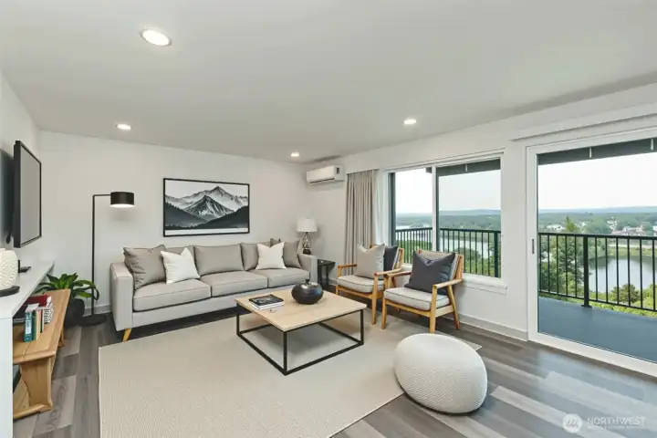 Virtually staged Living Room