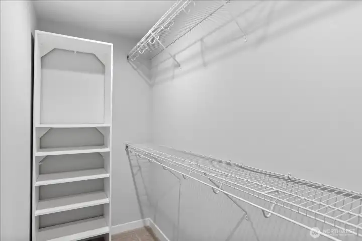 Primary walk in closet.