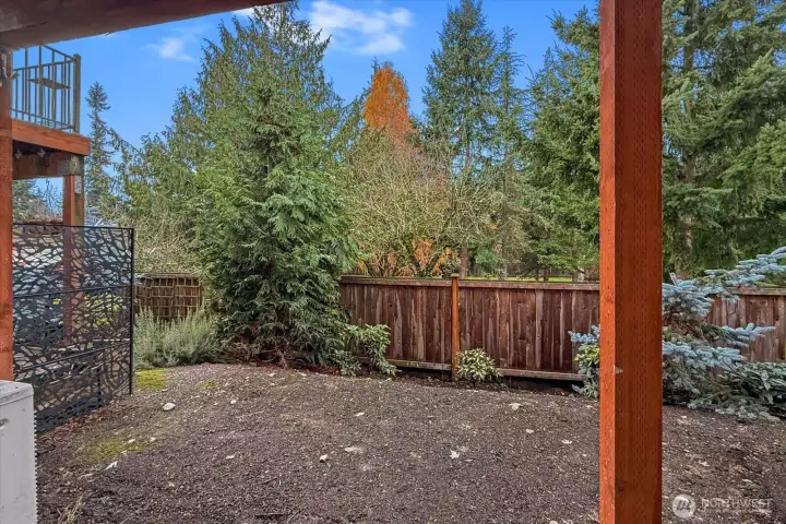 main level back yard area.